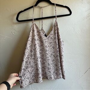 Wet Seal Floral Cami Y2K Coquette Fairycore Soft Girl Slip Top Lace V Neck M